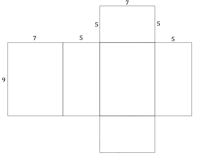 exemple de patron de parallelepipede rectangle