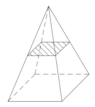 section plane d'une pyramide
