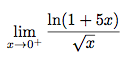 limite de fraction rationnelle logarithme