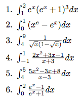 calculs d'intégrales