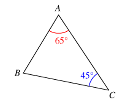 calcul d'angle d'un triangle