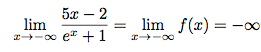 limite d'une fonction avec des exponentielles