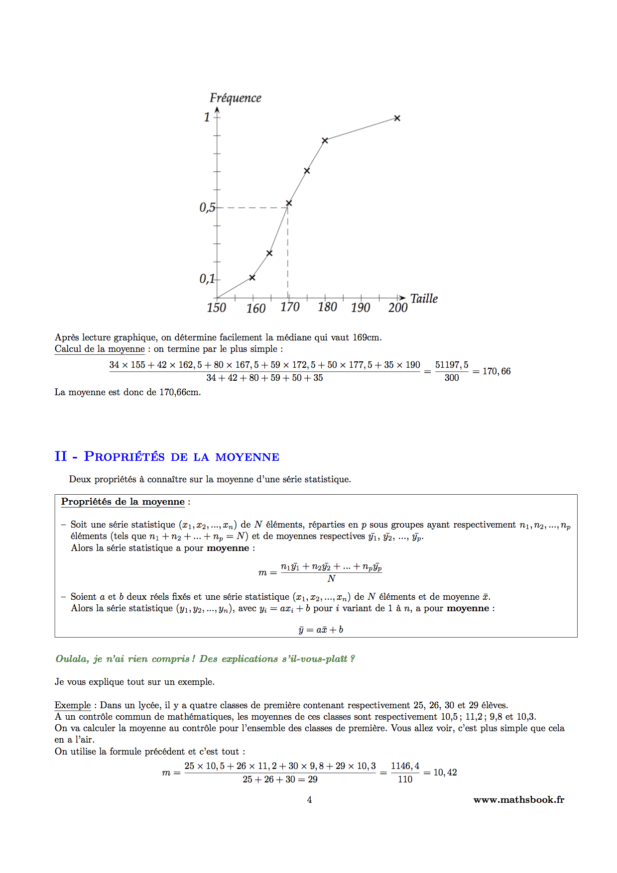 propriete moyenne statistique