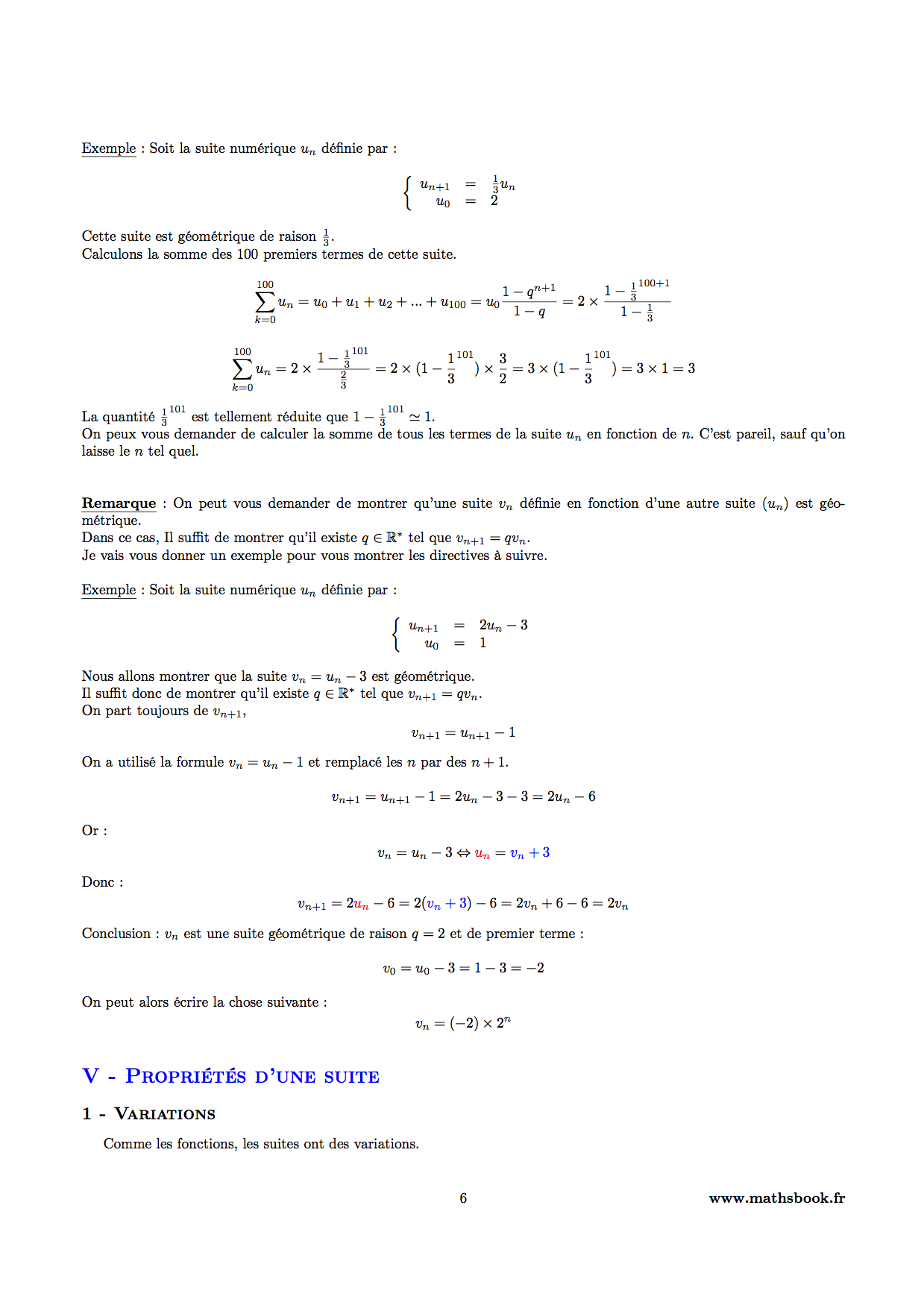 propriete suite geometrique