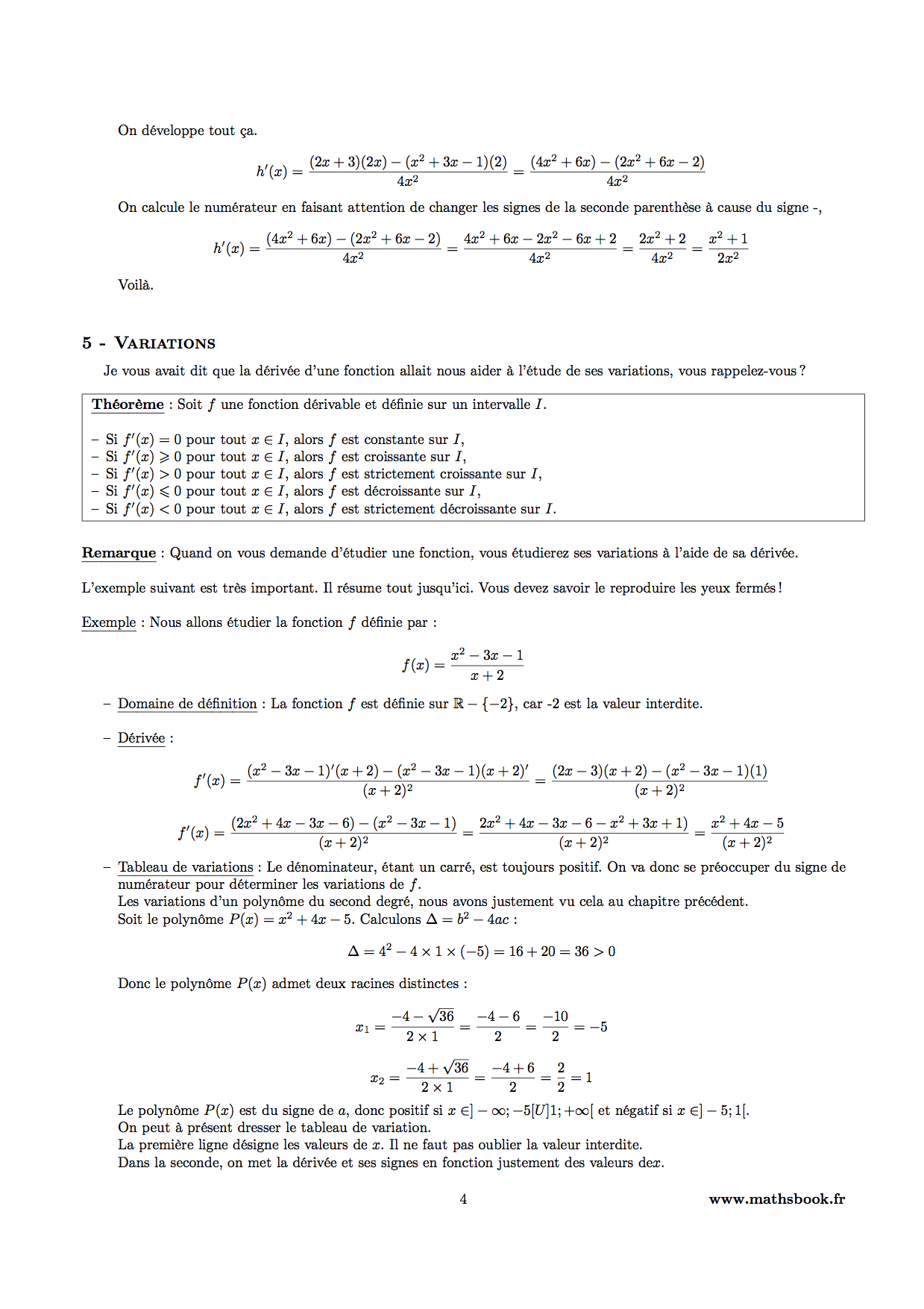 derivation et variations