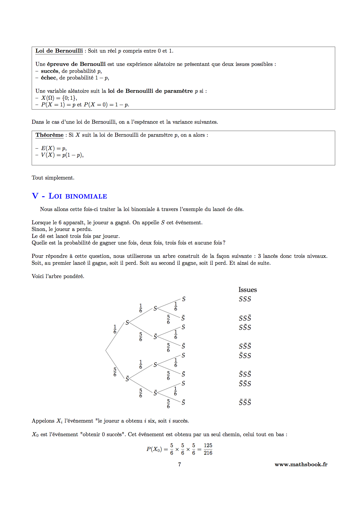 loi de bernouilli et binomiale