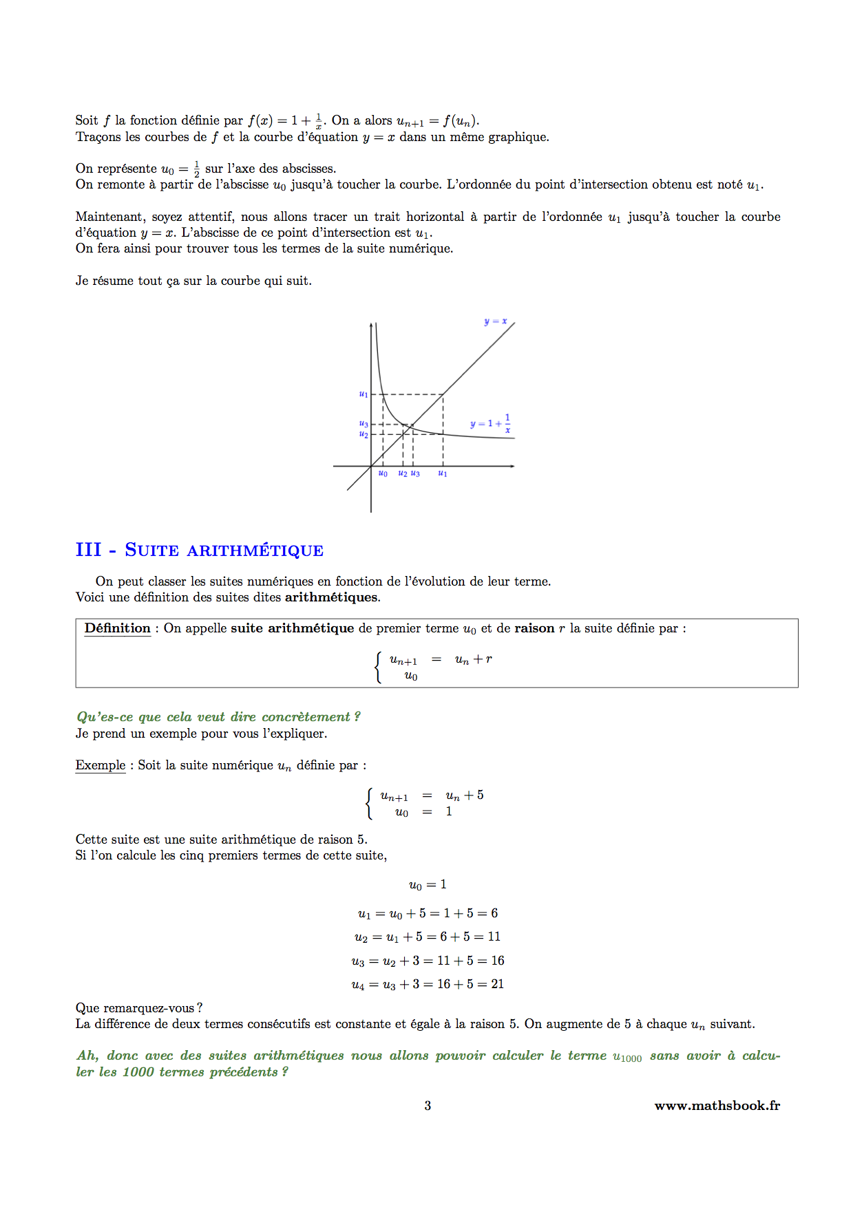 suite arithmetique