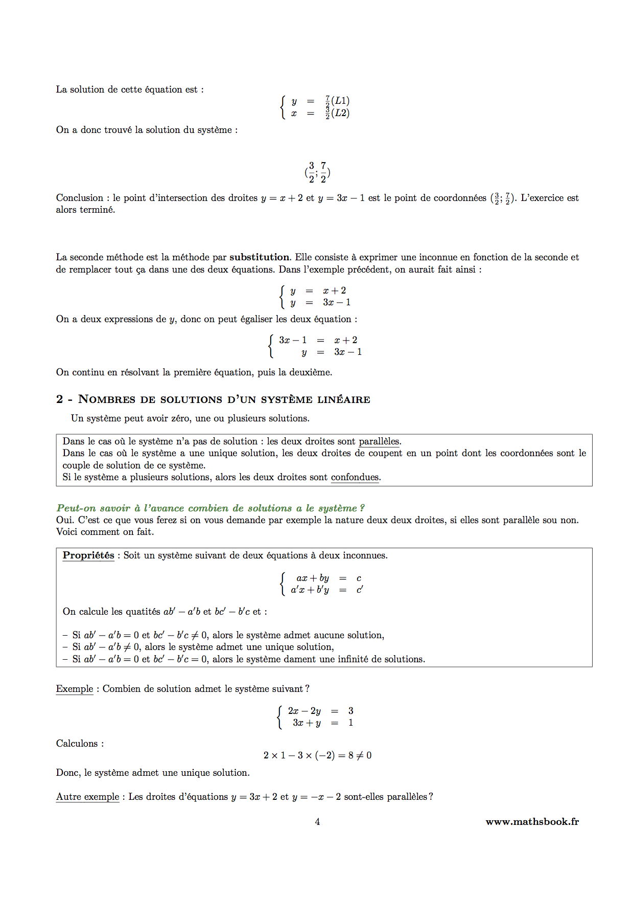 resolution systeme lineaire