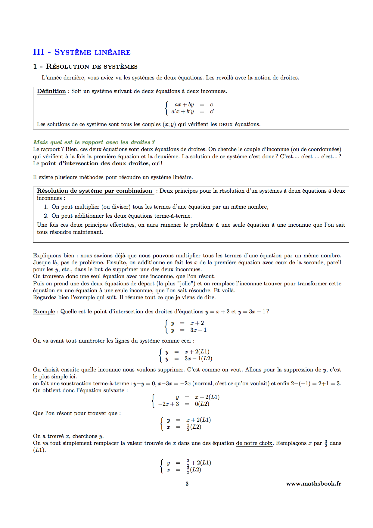 systeme lineaire resolution