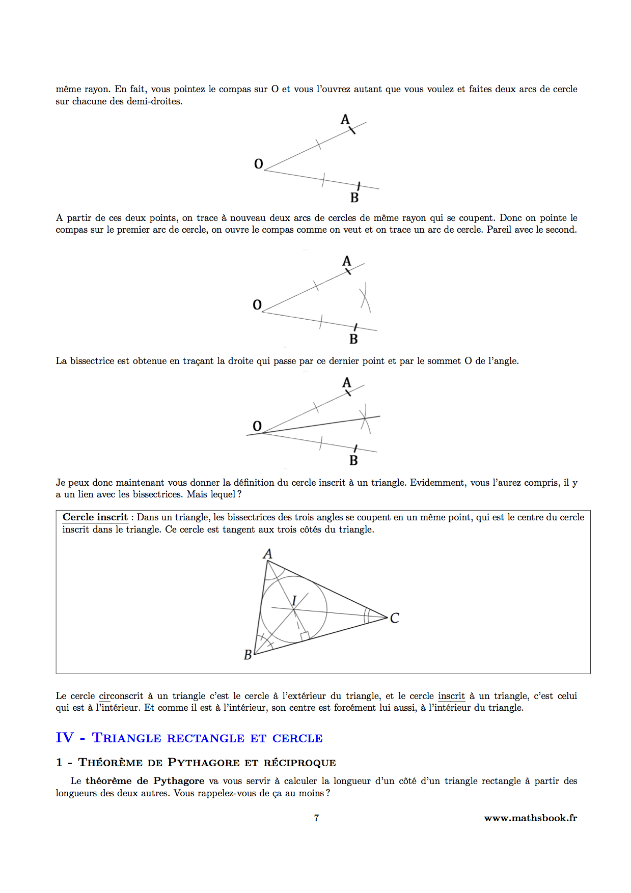 construction bissectrice angle