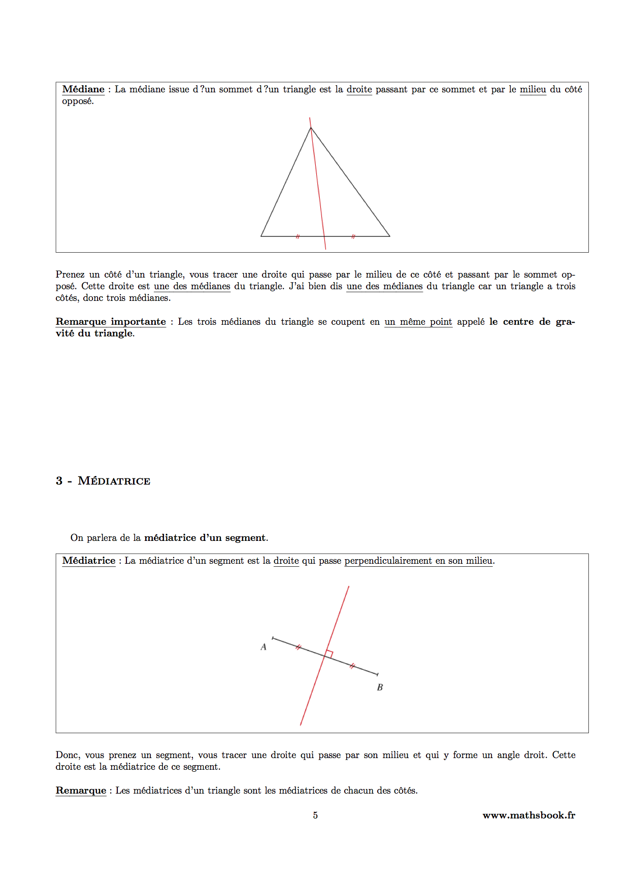 triangle mediatrice segment