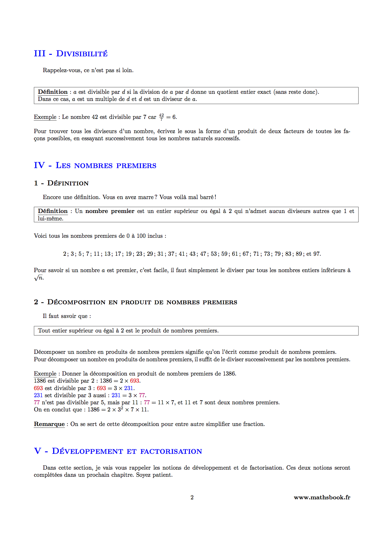 divisibilite nombres premiers