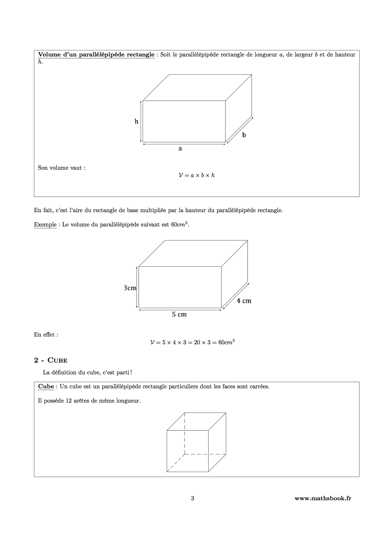 Geometrie Dans L Espace 3eme Géométrie dans l'espace : Cours PDF à imprimer | Maths 3ème