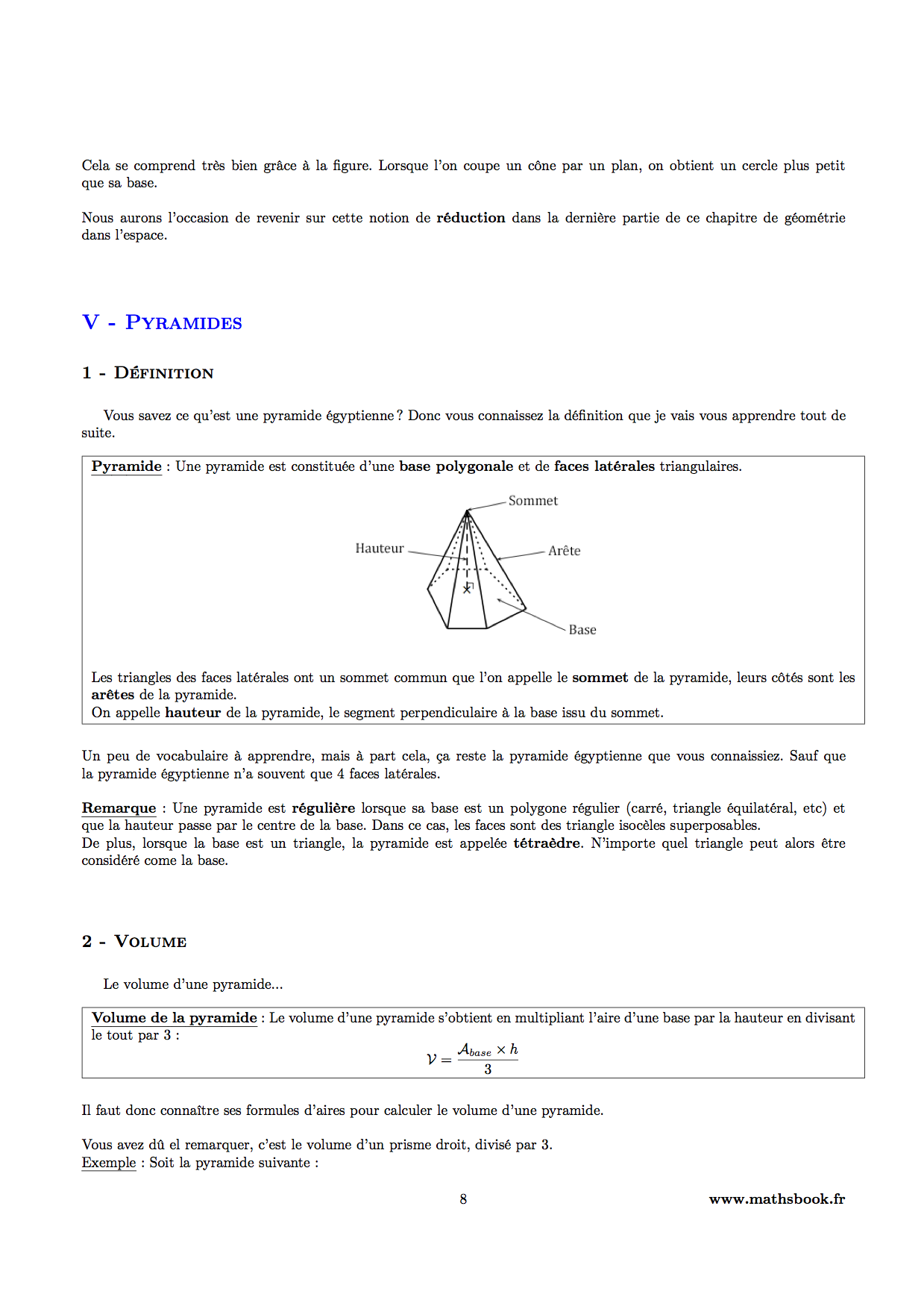 Geometrie Dans L Espace 3eme Géométrie dans l'espace : Cours PDF à imprimer | Maths 3ème