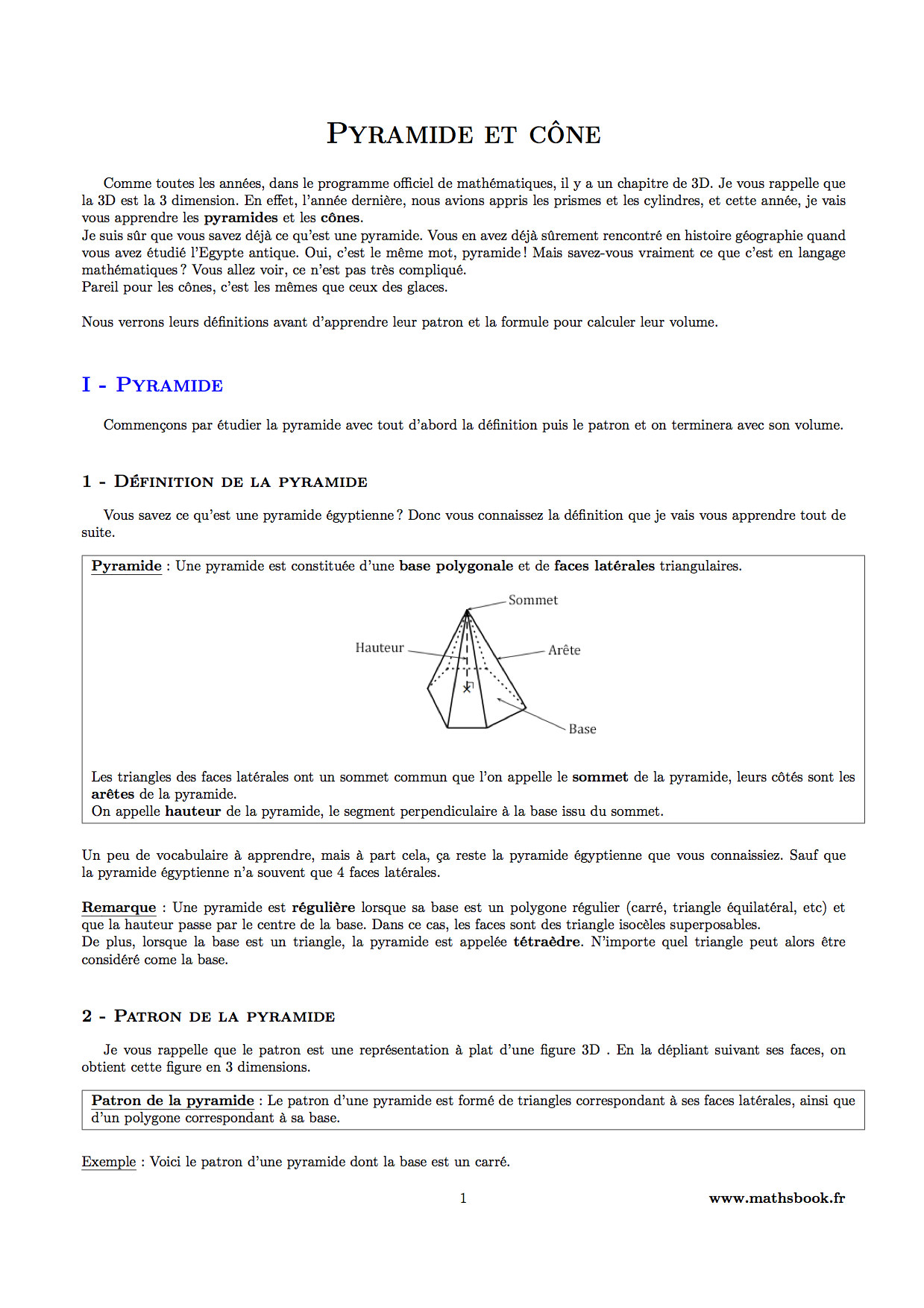 pyramide definition patron