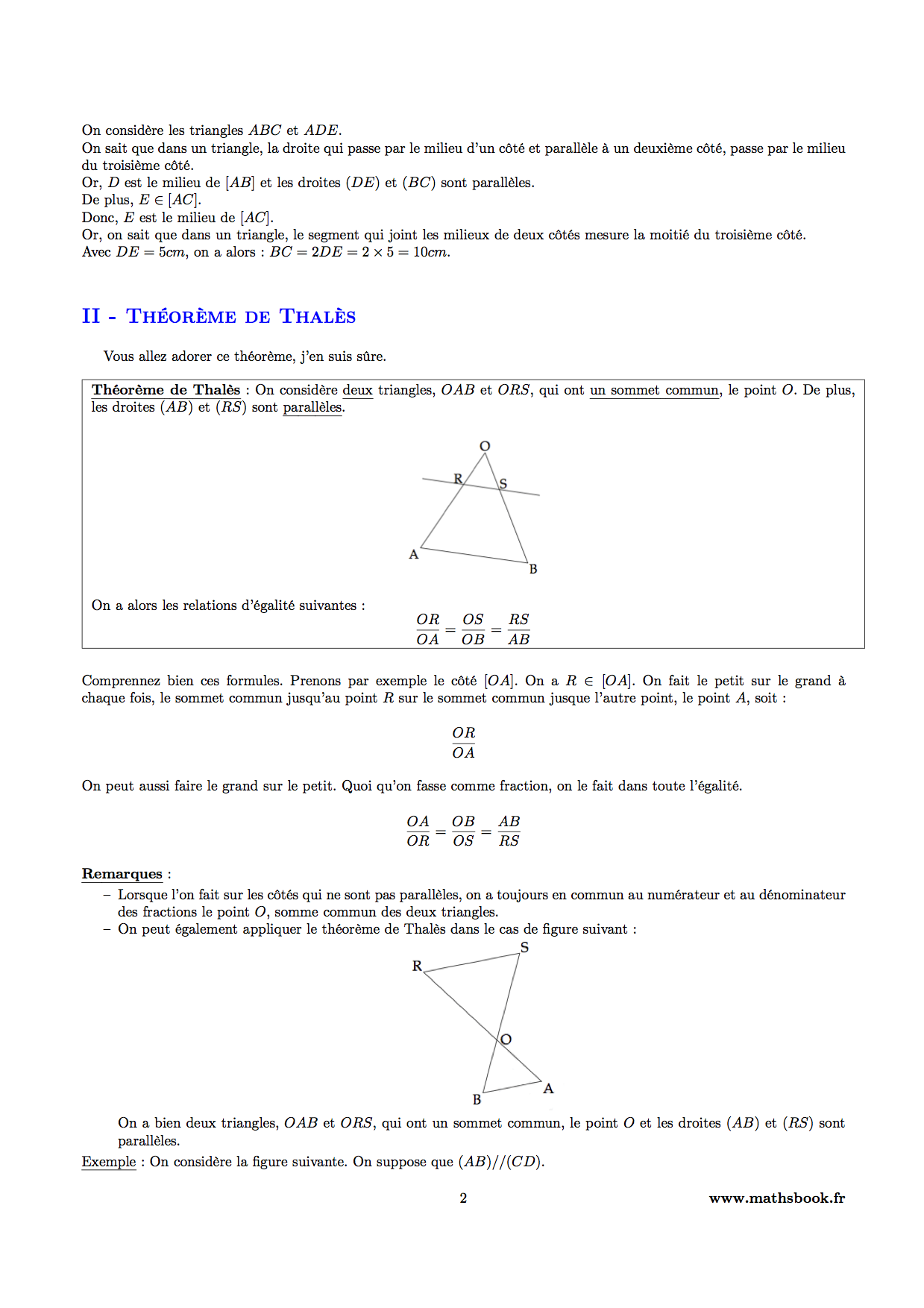 theoreme de thales