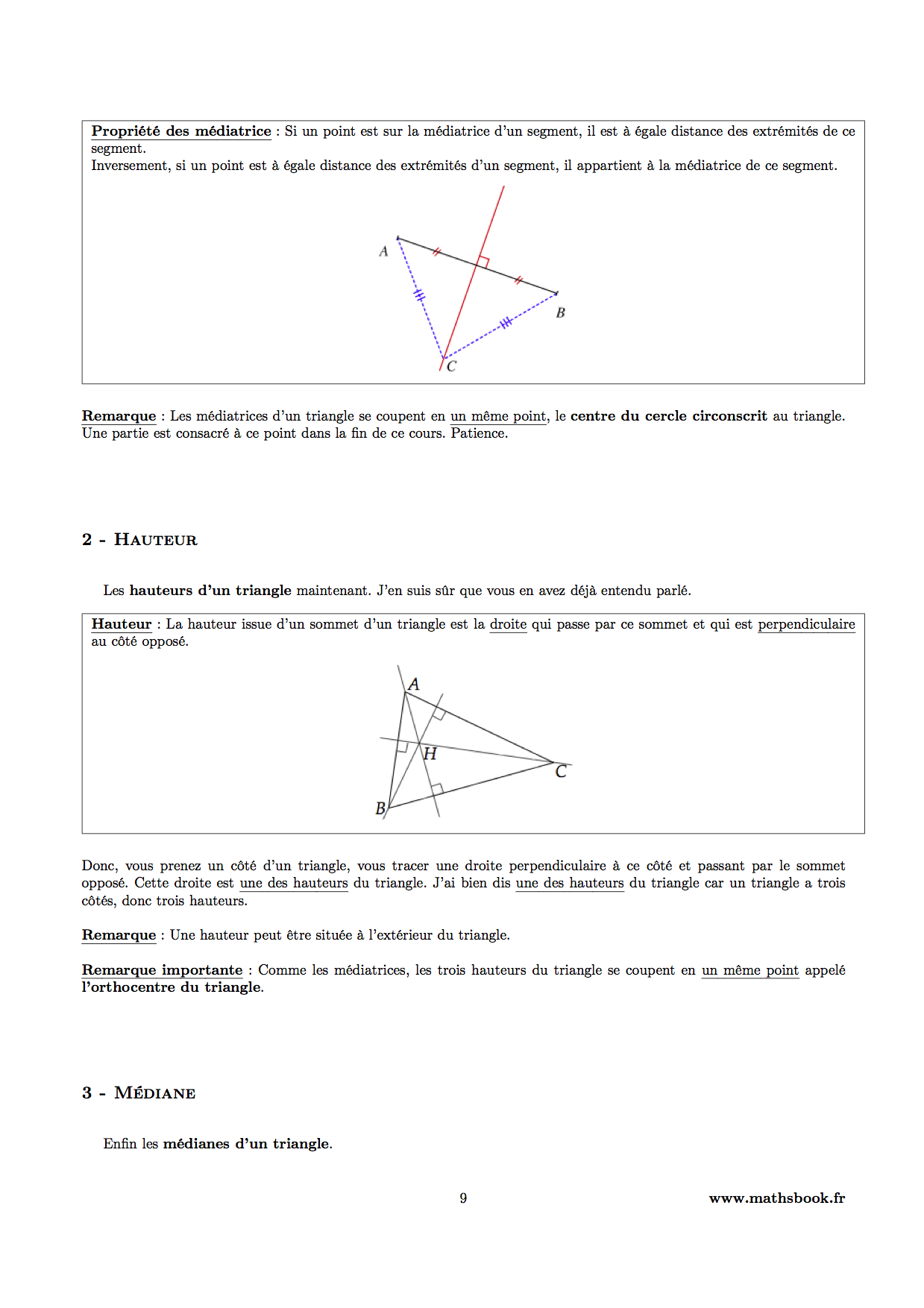 hauteur triangle