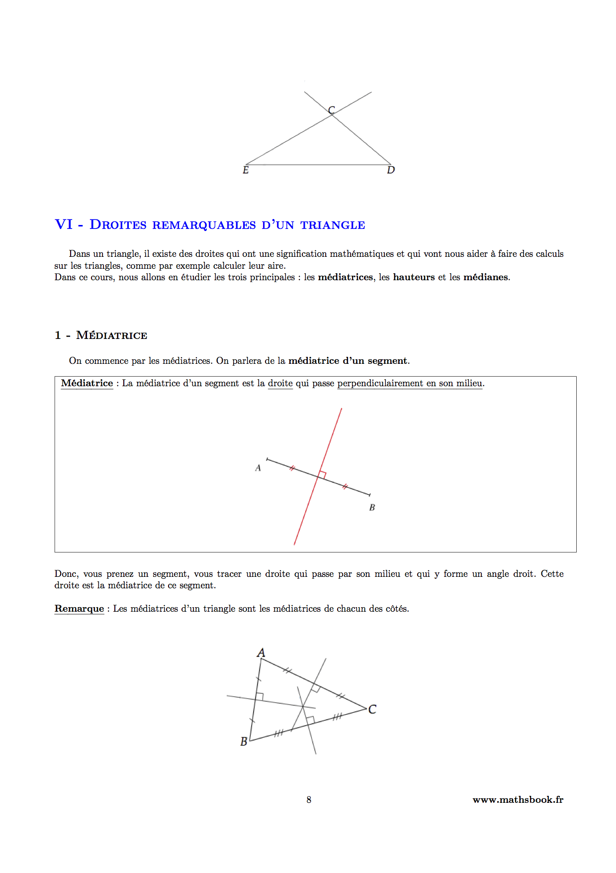 mediatrice triangle