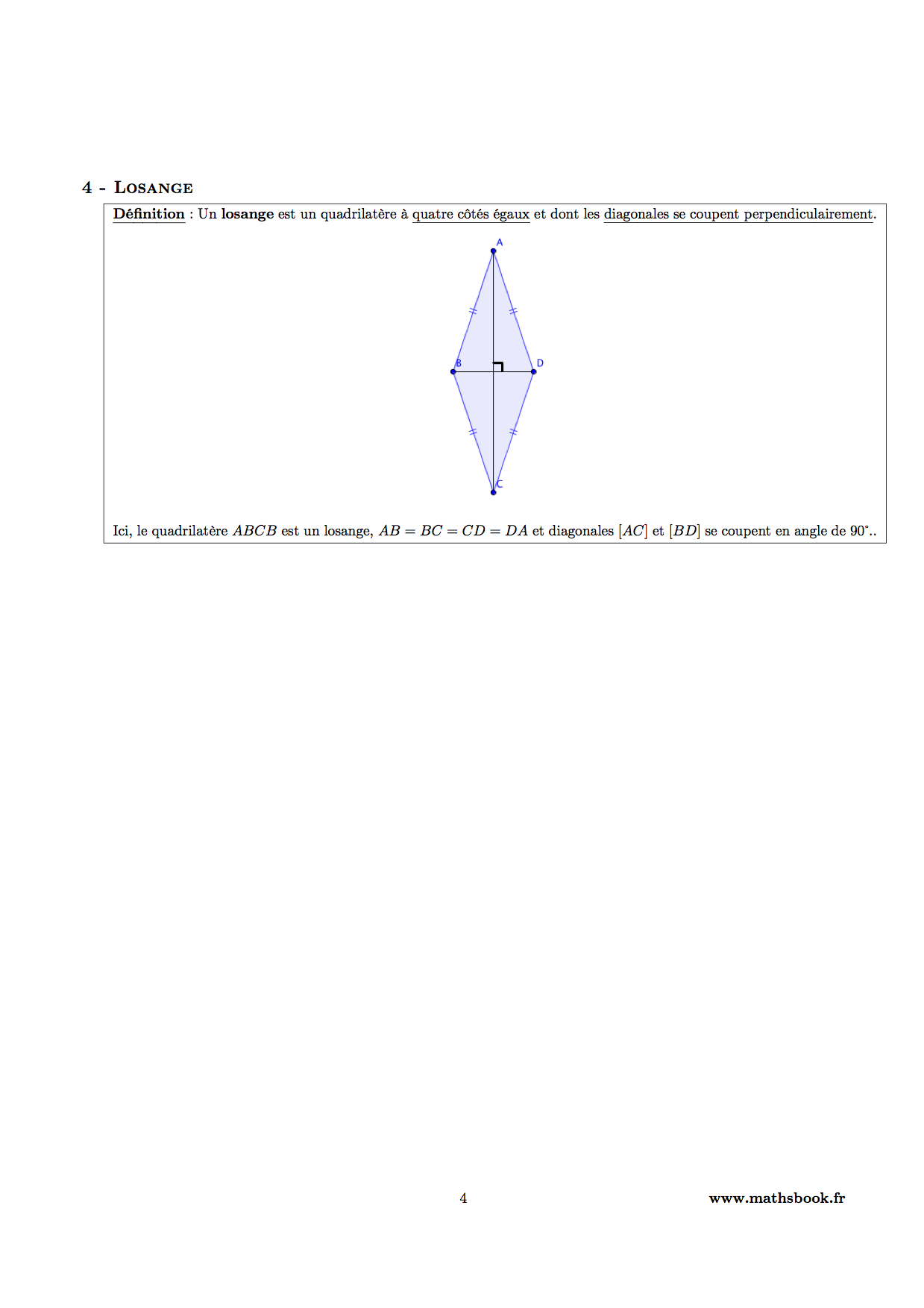 quadrilatere losange