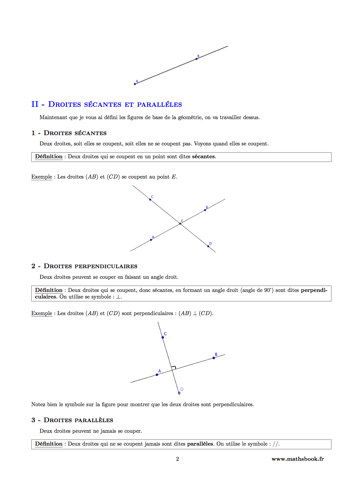 Exercice De Géométrie 6ème A Imprimer Bases de la géométrie : Cours PDF à imprimer | Maths 6ème
