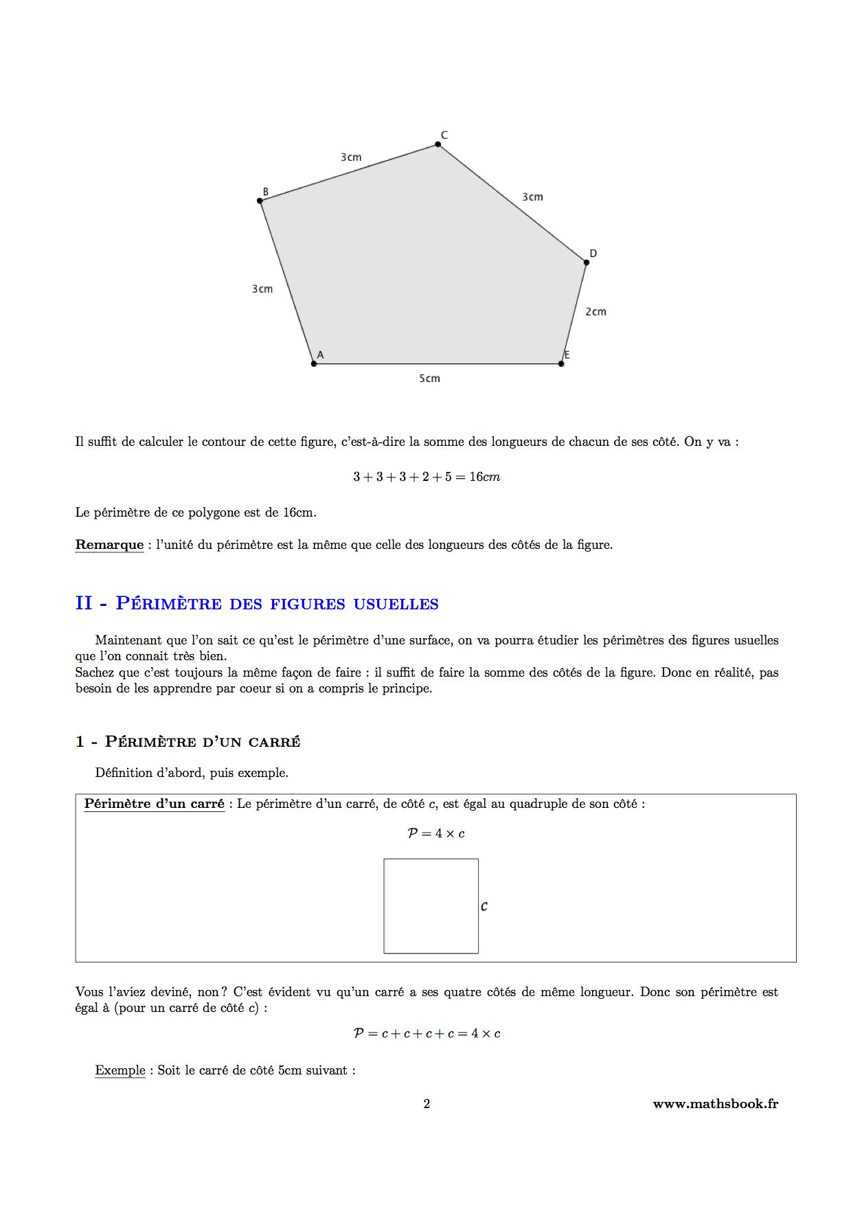 perimetre carre