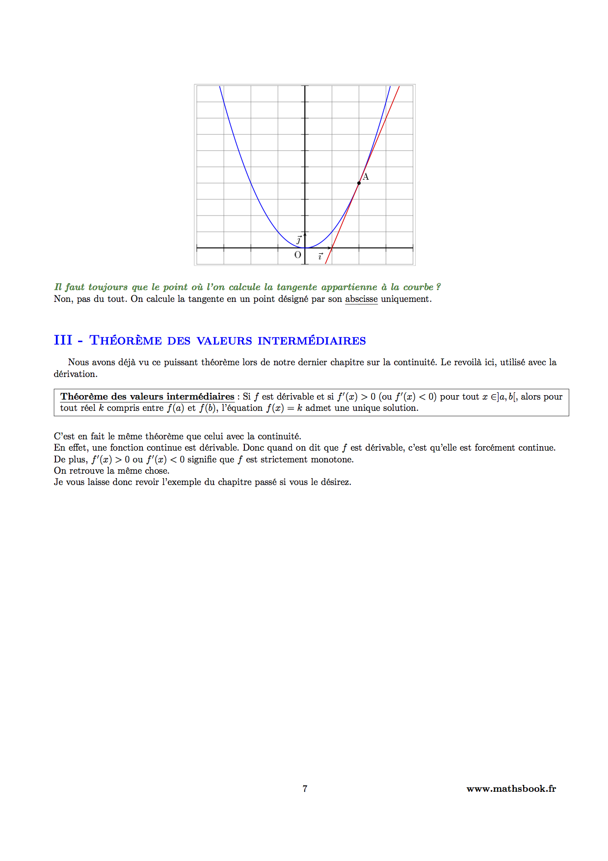 theoreme des valeurs intermediaires