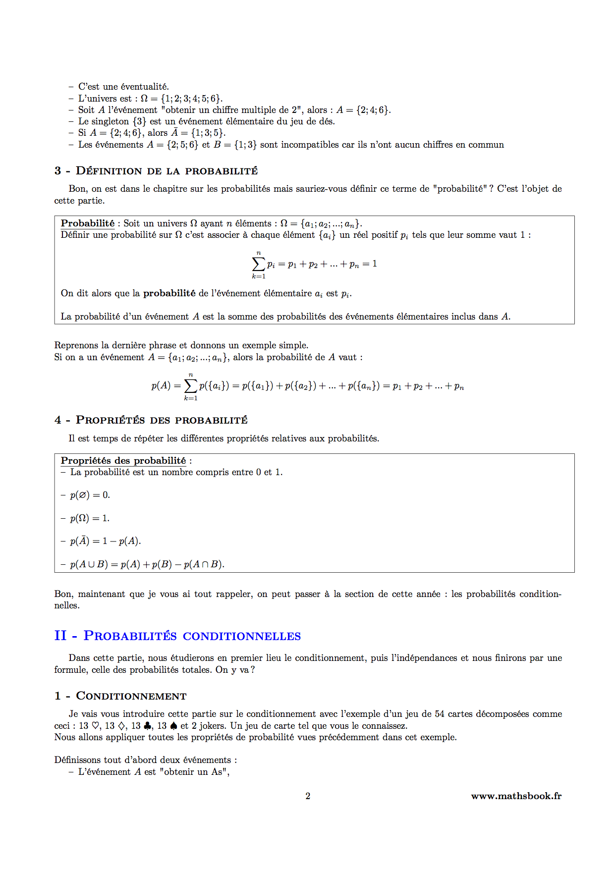 Probabilité Conditionnement Cours Pdf à Imprimer Maths Terminale Es Probabilité Conditionnement Cours Pdf à Imprimer Maths Terminale Es