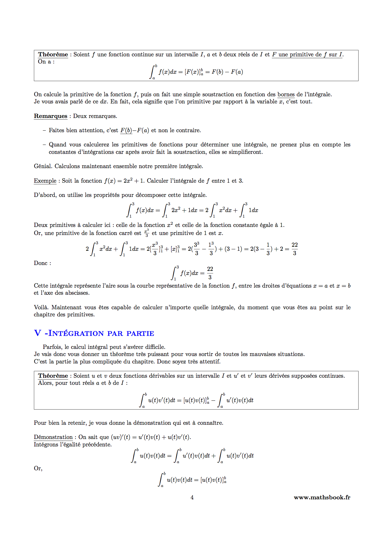 integrales et primitives