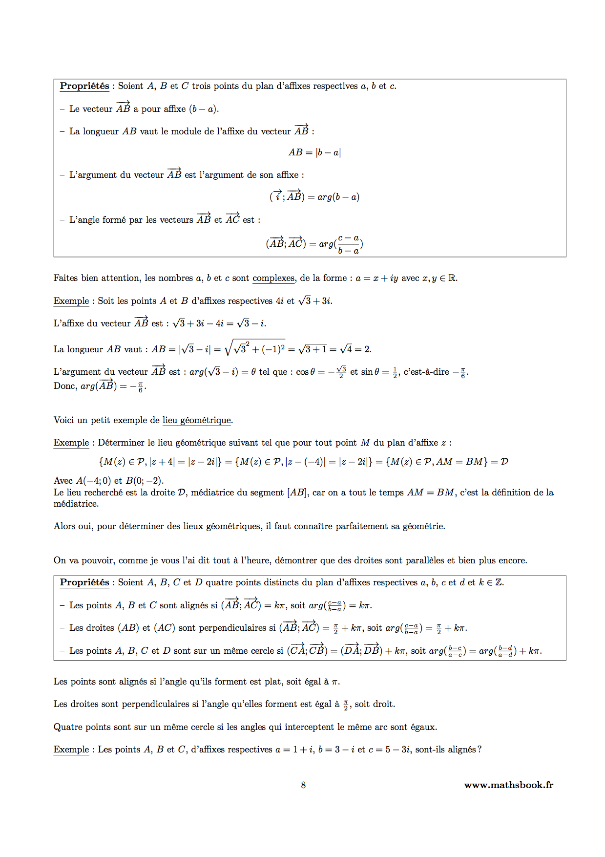 nombres complexes et geometrie