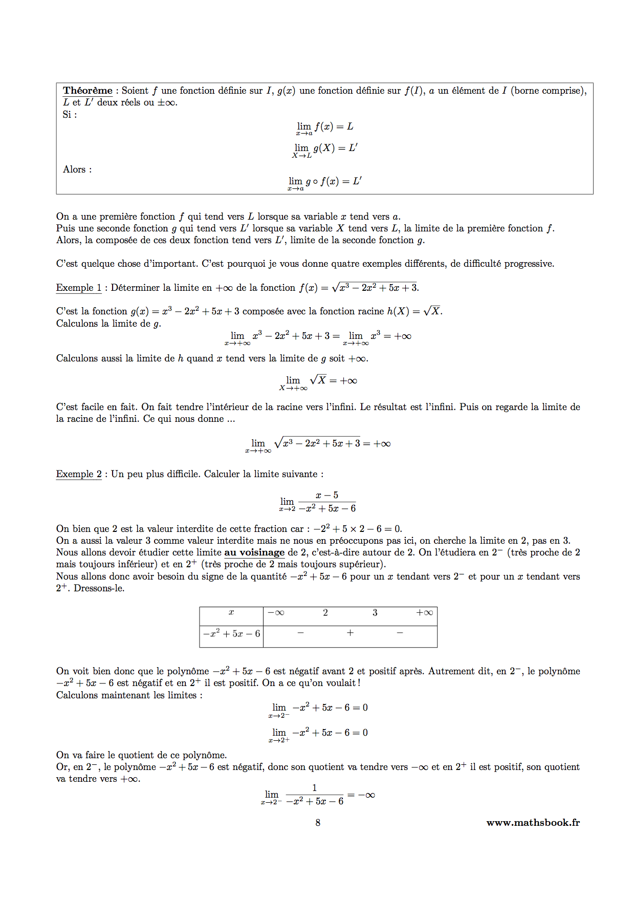 limite fonction composee