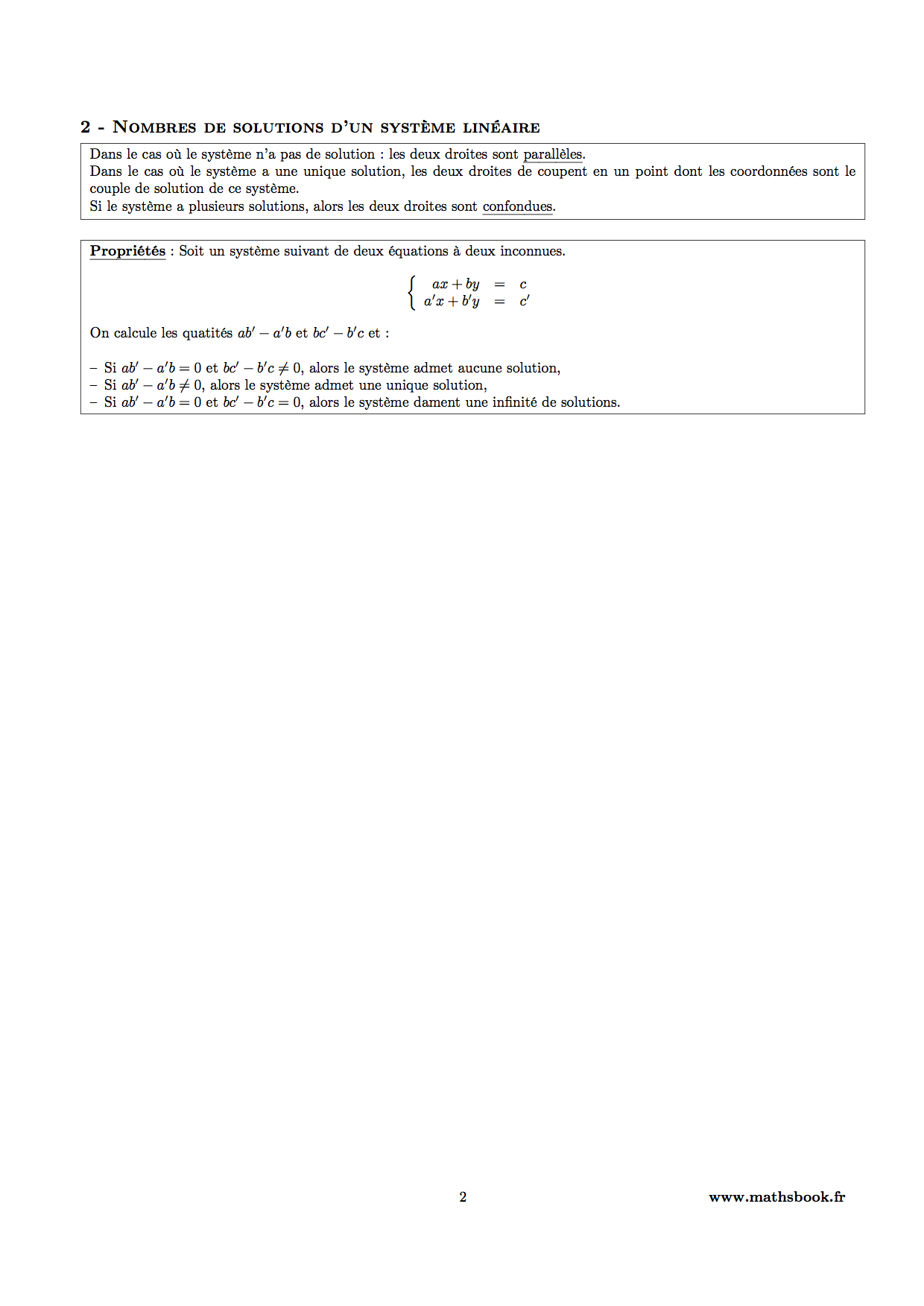 equations de droites et systemes lineaires2