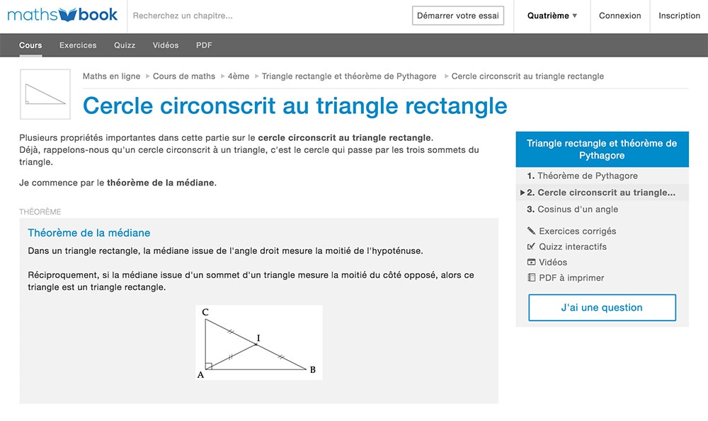 Cours De Maths En Ligne De La 6 me La Terminale Mathsbook Cours De Maths En Ligne De La 6 me La Terminale Mathsbook