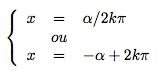 résolution d'équations trigonométriques