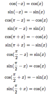 propriétés trigonométriques