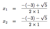 solution d'une équation second degré