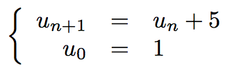 exemple de suite arithmétique