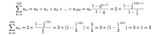 calcul d'une somme d'une suite géométrique
