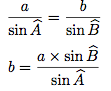 exemple formule des sinus