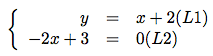 exemple de résolution d'un système d'équations