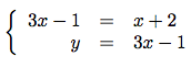 résolution d'un système d'équations