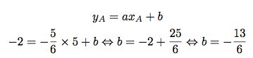 calcul du coefficient directeur