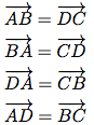 égalités vectorielles et parallélogrammes