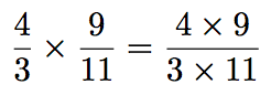Exemple de multiplication de fractions