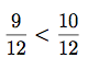Exemple de comparaison de fractions
