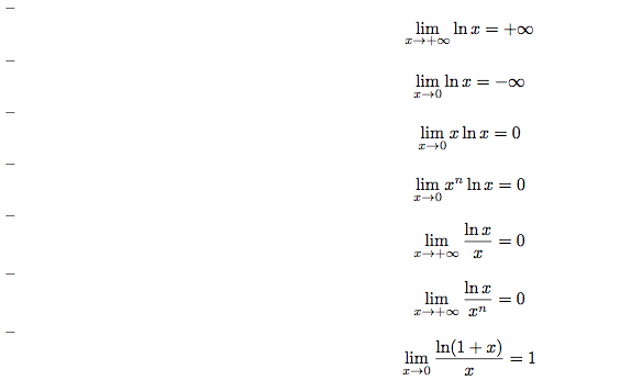 étude des limites de la fonction logarithme