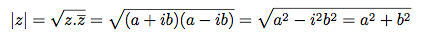 calcul du module d'un nombre complexe