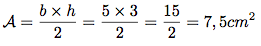 calcul de l'aire d'un triangle