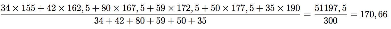 Calcul de la moyenne