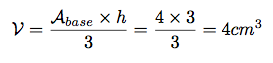 exemple de calcul du volume de la pyramide