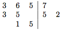 Calcul de division